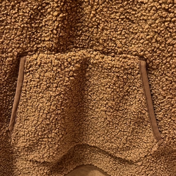 NWT Old Navy 1/2 Zip Sherpa Pullover in Chocolate - Picture 5 of 8